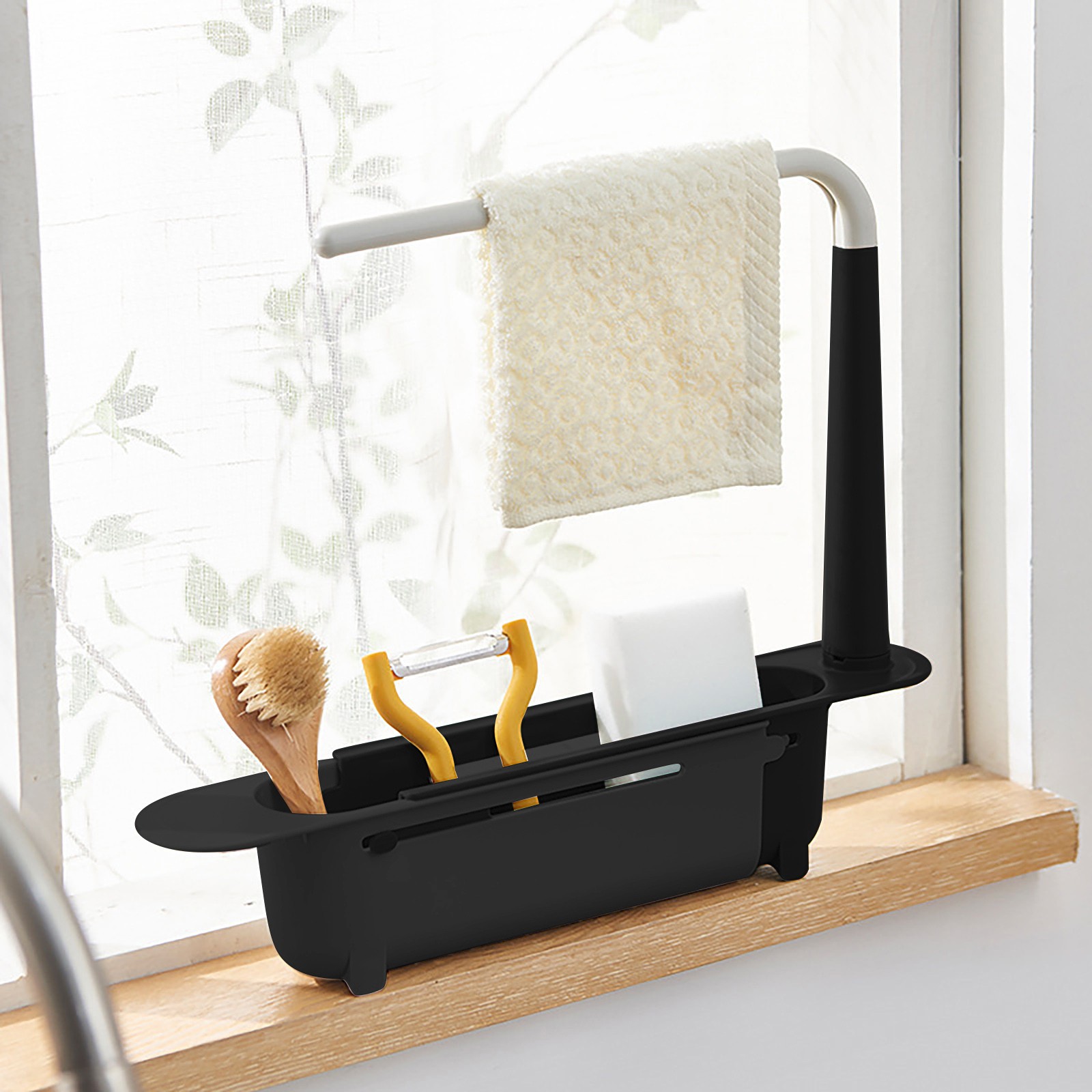 Kitchen Appliances Gift - Elescopic-estante escurridor para fregadero, organizador de