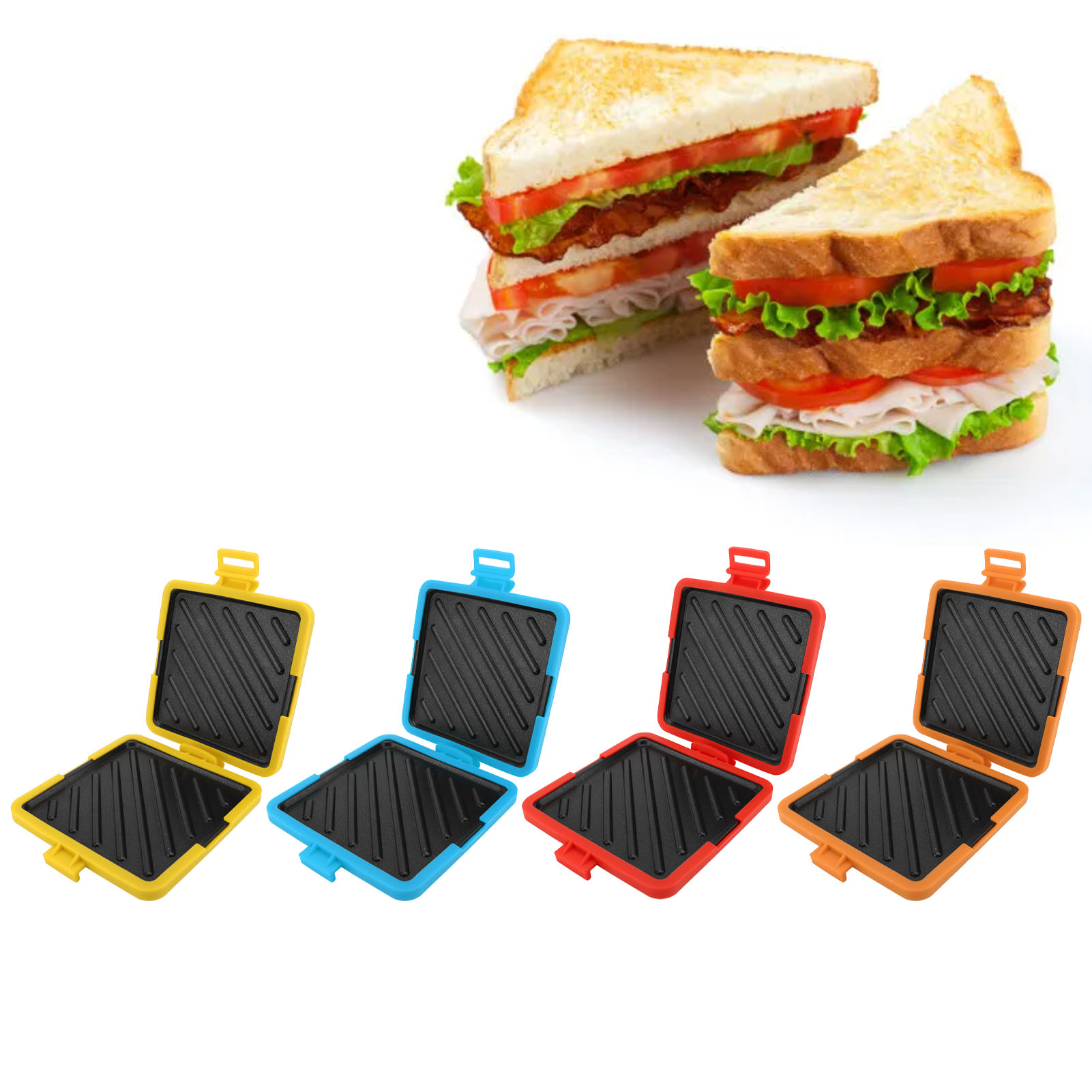 Sandwich Press Grill - Toastie Maker Microondas Toastie Sandwich Maker