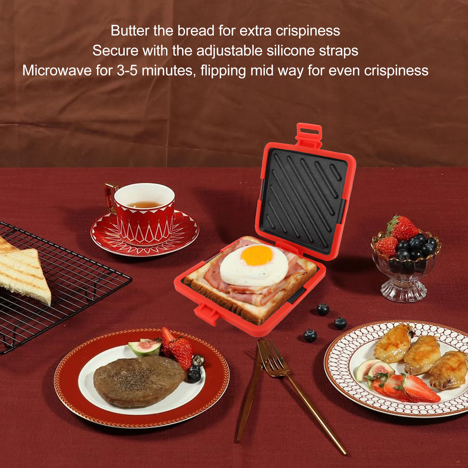 Toastie Maker Microondas Toast - Sandwich Press Grill reseña y precio
