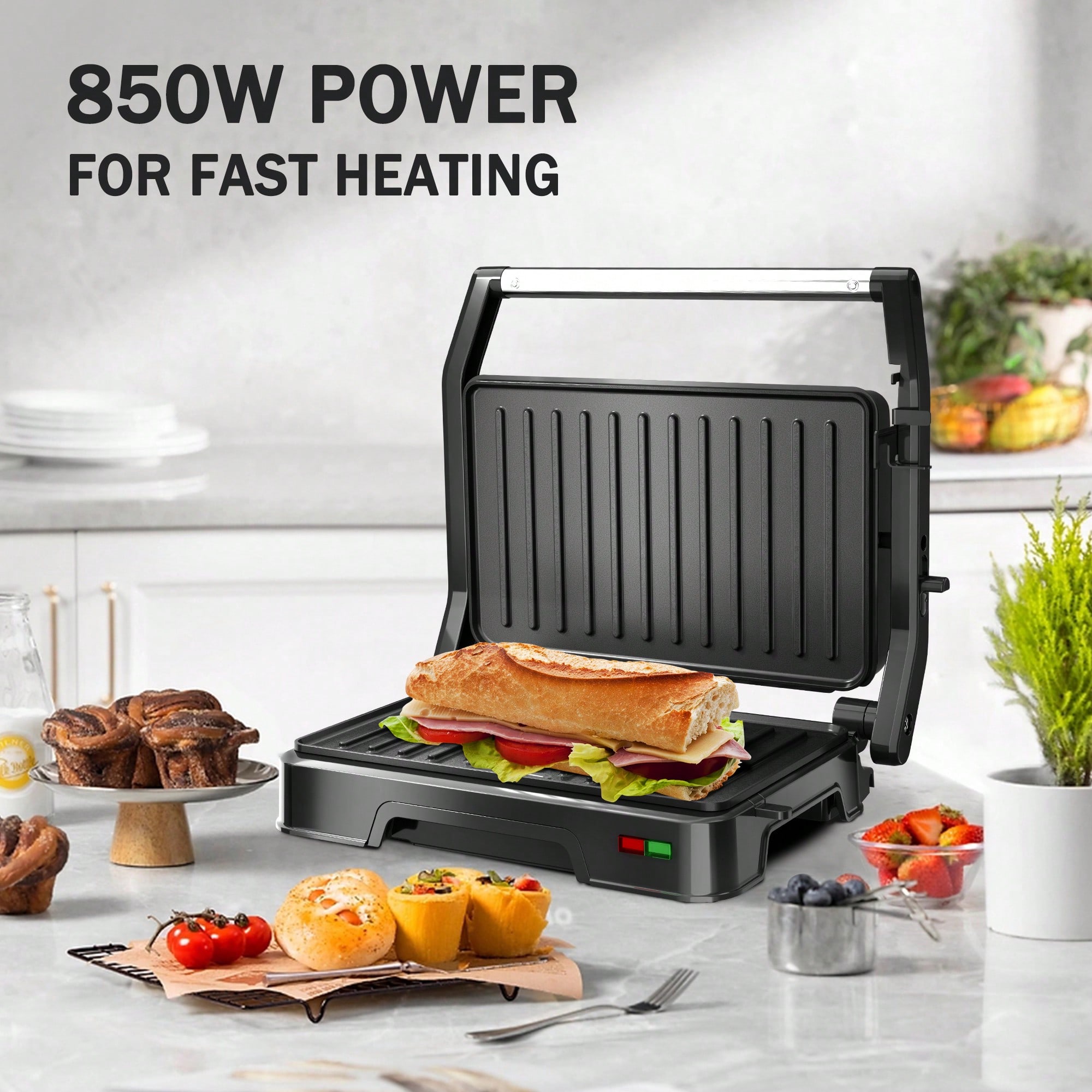 Prensa para paninis de 2 reban - Sandwich Press Grill reseña y precio