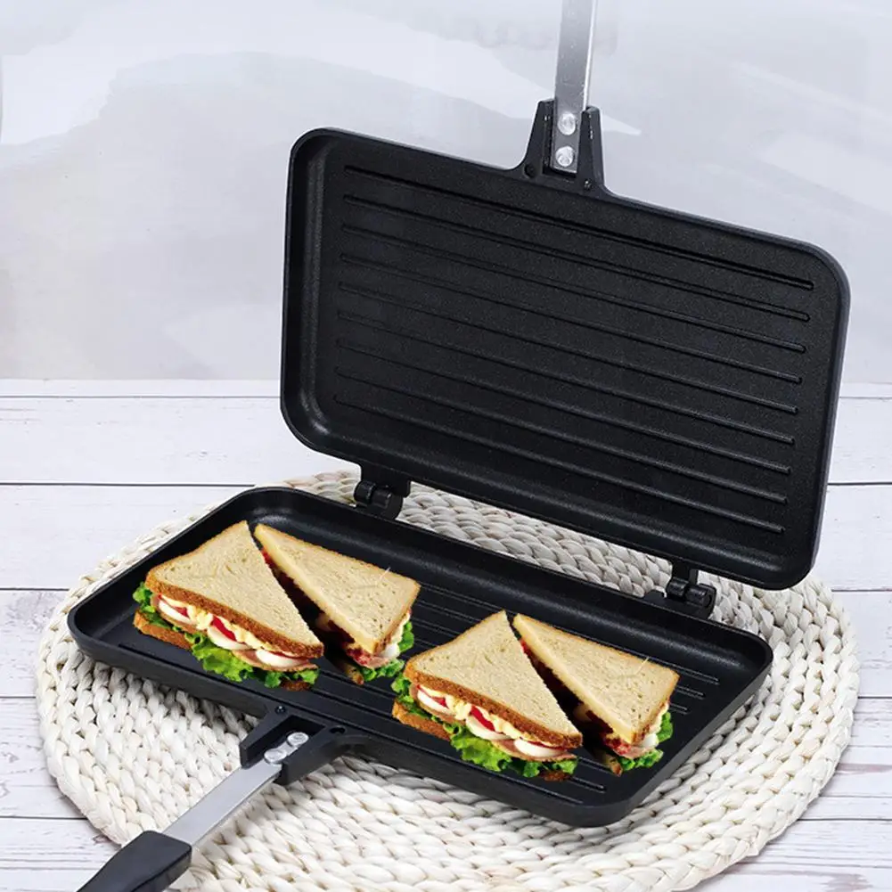 Sartén antiadherente de doble  - Sandwich Press Grill reseña y precio